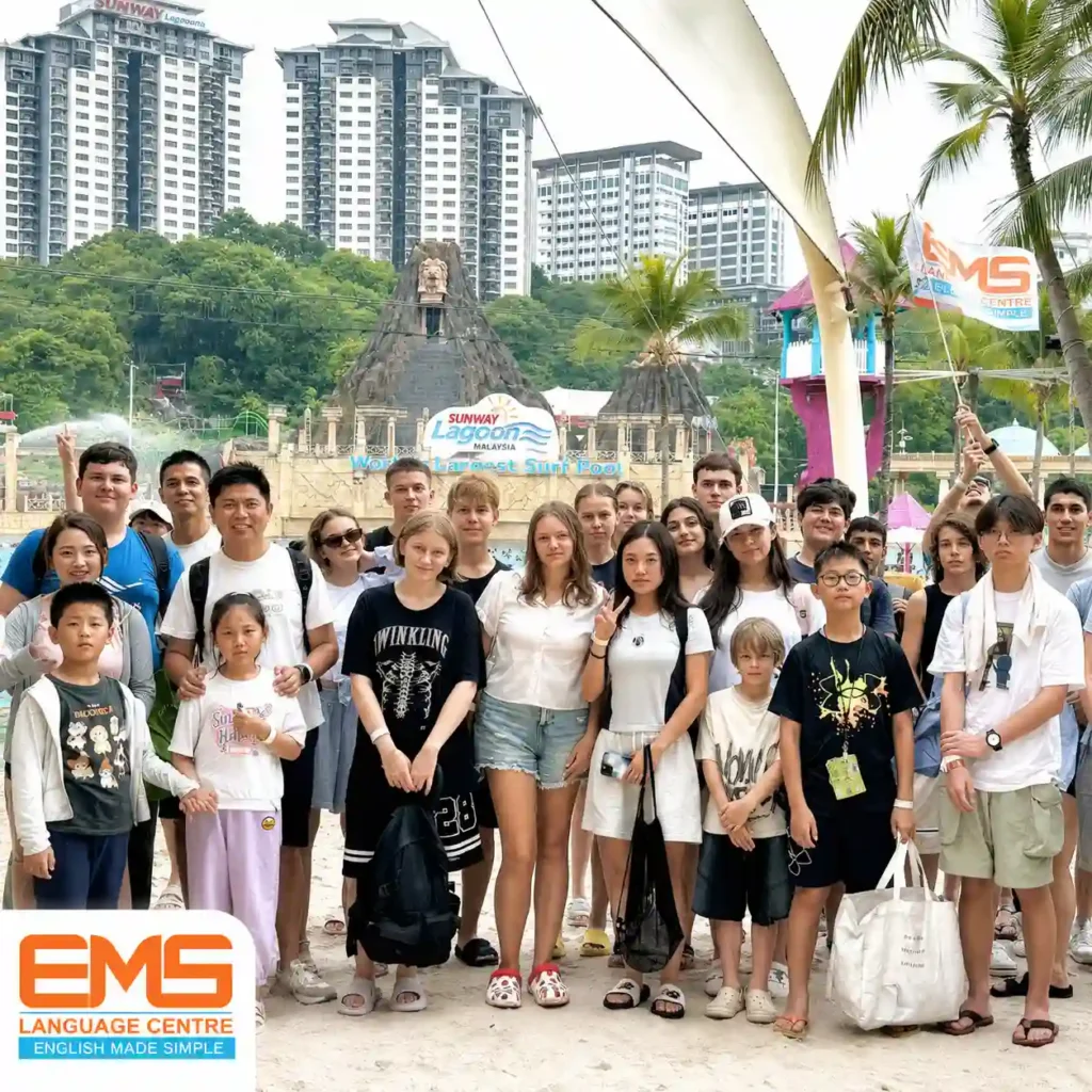 International students joining an English camp in Malaysia