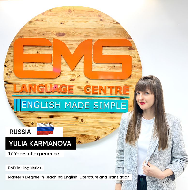 Yulia Karmanova, English teacher at EMS Language Centre